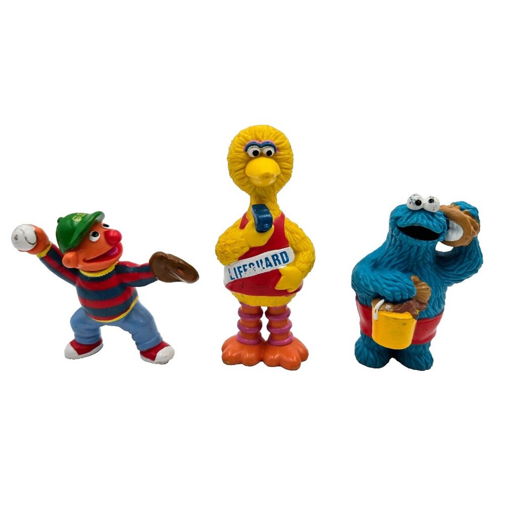 Sesame Street Big Bird Lifeguard Ernie Baseball Cookie Monster Sea Shell Muppets